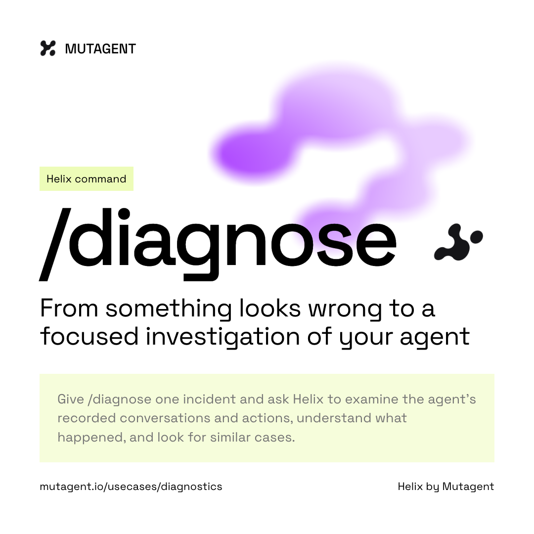 Mutagent Helix /diagnose launch card