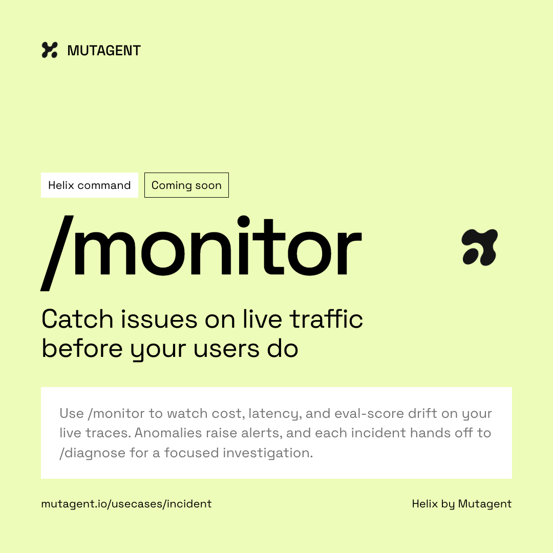 Mutagent Helix /monitor launch card